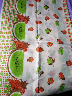 Curtain fabric new with fruit pattern 150x250 cm