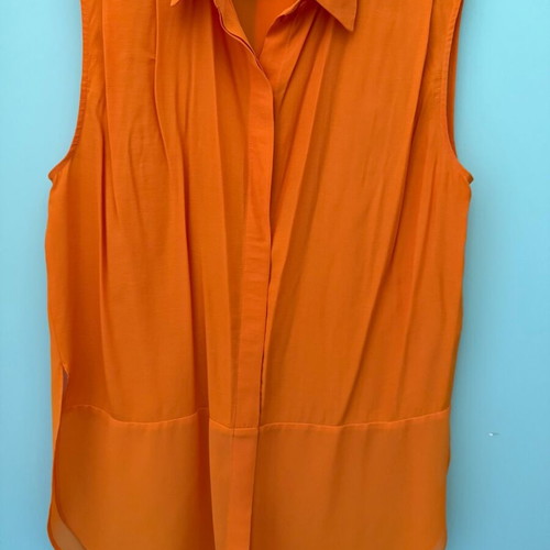 Sisley orange sleeveless shirt like new, size S oversized