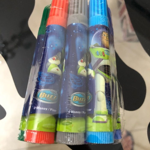 Buzz Lightyear Space Ranger colored markers in collectible spaceship box like new