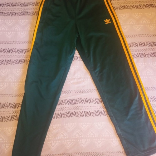 Adidas Adicolor Classics Firebird Track Pants size S, like new, green with yellow stripes
