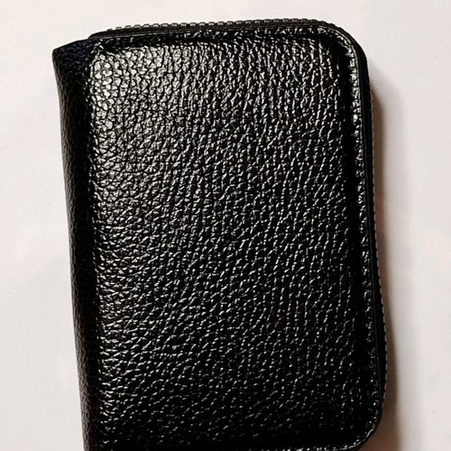 Men's PU Leather Wallet new, black with zipper