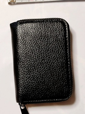 Men's PU Leather Wallet new, black with zipper