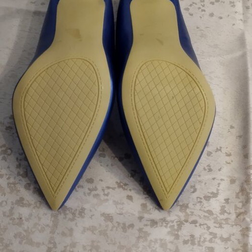 Elegant blue stiletto heels size 39 like new, 9 cm heel