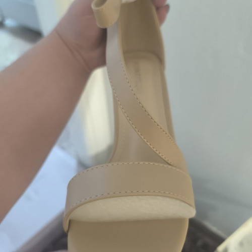 Beige high heel sandals size 39