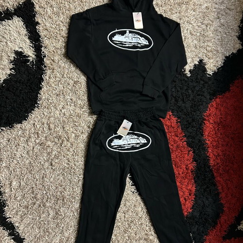 Corteiz tracksuit set black-white new with tags, size Large