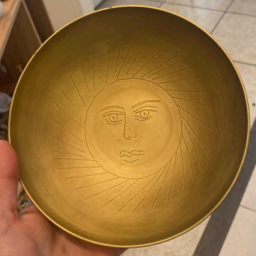 Alekos Fasianos Bowl with Sun metal, new, signed and numbered