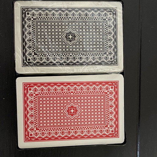 Playing cards used, 2 plastic decks, blue sealed