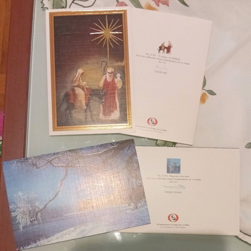 Christmas greeting cards and gift tags new, set of 35 pieces