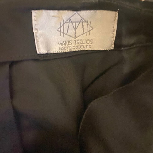 Makis Tselios velvet skirt new, black, size XL