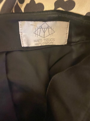 Makis Tselios velvet skirt new, black, size XL