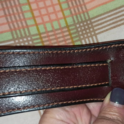 Gérard Henon professional leather briefcase used, brown