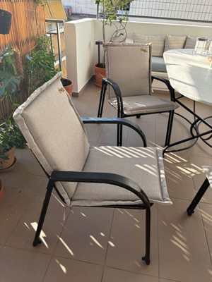 Σετ 6 μαξιλάρια Mare Luxury για καρέκλες κήπου, μπεζ