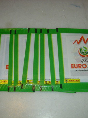 Panini UEFA Euro 2008 green packets new, pack of 20