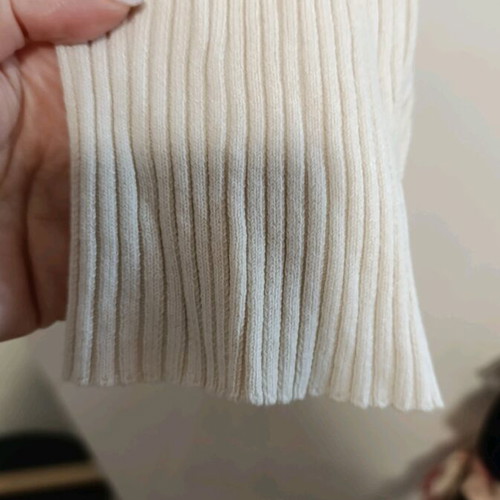 Rib-like H&M blouse like new, beige, size M