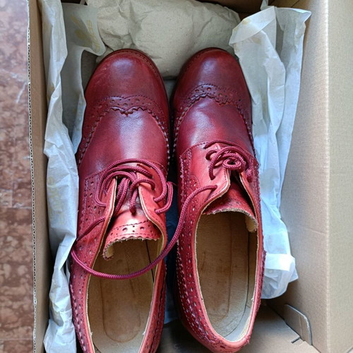 Lavoragione Artigiano moccasins high heels like new, red, size 40