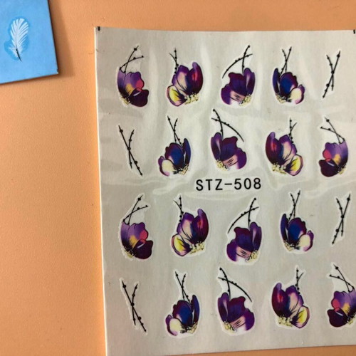 Water Nail Stickers Set of 4 New Full Nail