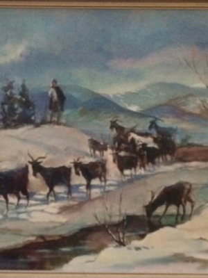 Ελαιογραφία σε καμβά Α.Περάκος [Γ.Παπανελόπουλος] σε άριστη κατάσταση υπογεγραμμένη