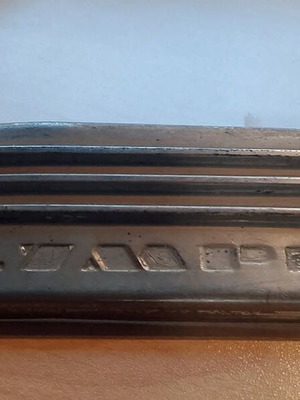 Opel Olympia engine hood badge used, left side 1950