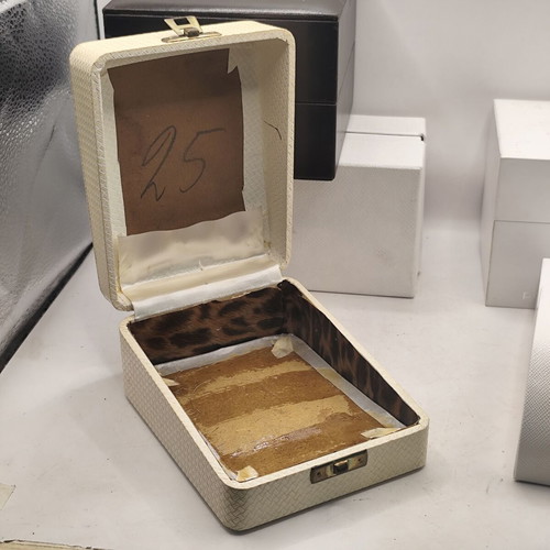 Vintage watch and glasses boxes, set of 5
