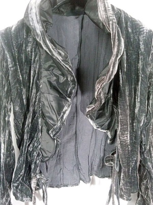 Ζακέτα gothic βελουδινή γκρι ελληνικής κατασκευής σαν καινούργια