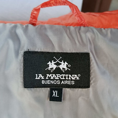 La Martina vest with down filling, like new, orange, size XL