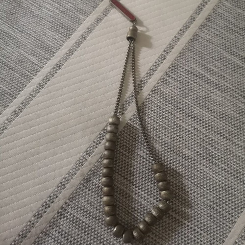 Silver Metal Interamerican Komboloi used, collectible worry beads