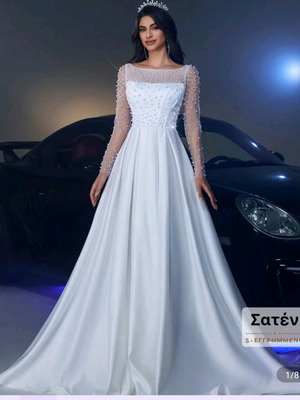 Shein wedding dress, white satin, size L-XL