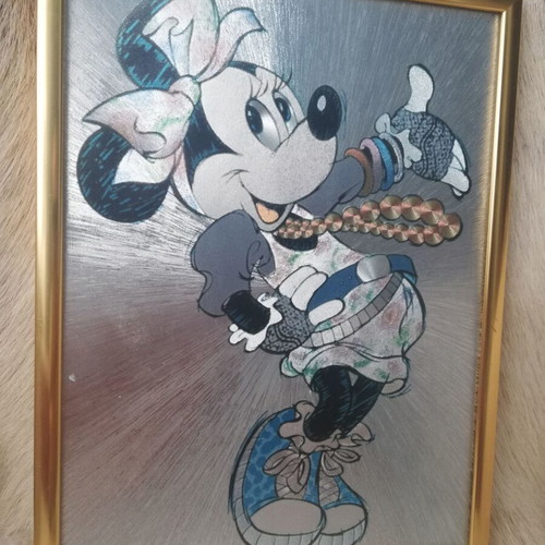 Minnie Mouse Vintage Dufex Print used with Greek frame