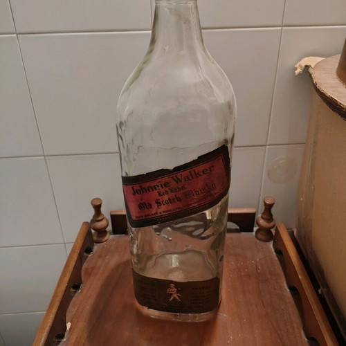 Jonnie Walker bottle used, 1950s decade, 3 liters