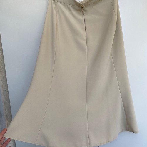 Vintage Y2K cream beige skirt suit set, mermaid style