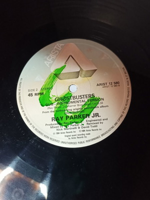 Ray Parker Jr. Ghostbusters βινύλιο μεταχειρισμένο, 12 ιντσών 45 RPM