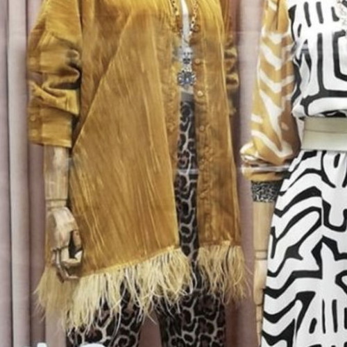 Dixie oversized gold shirt one size new
