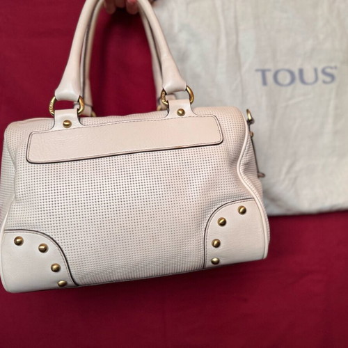Tous leather cream tote bag like new, gold details