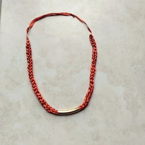Minimal necklace in burned orange, like new