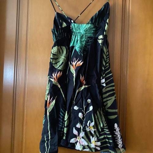 Tropical dress Zara used, black, size XS