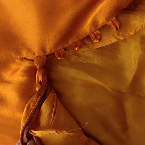 Satin skirt orange small like new