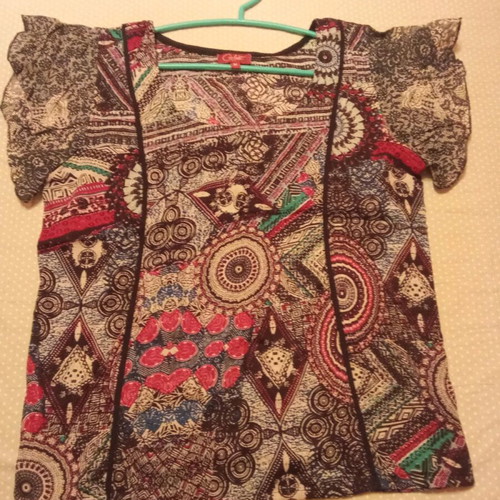 Boho top medium like new, multicolored
