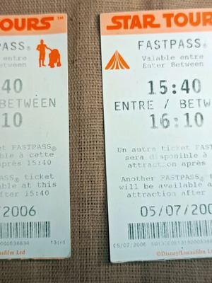 Collectible tickets 2006 used, set of 2 pieces