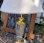 Table lamp used, basket needs repair