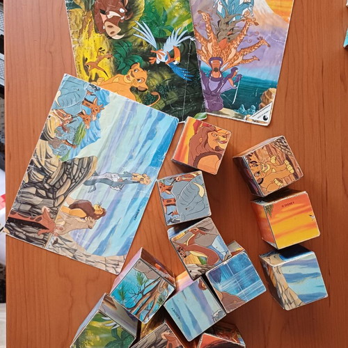 Vintage Disney puzzles The Lion King & Mickey Mouse like new