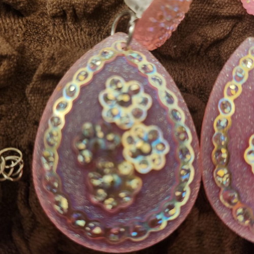 Pink earrings new, multicolor