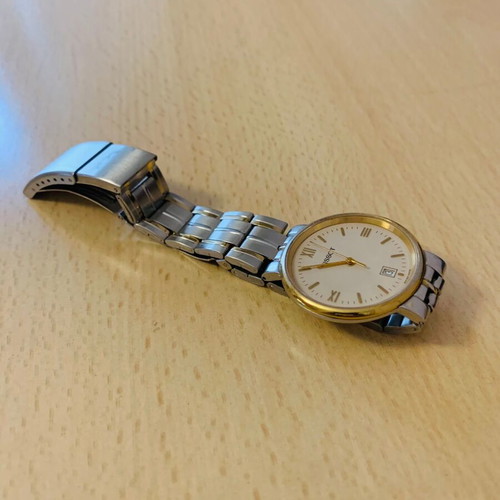 Tissot T983 unisex watch used, stainless steel, white dial