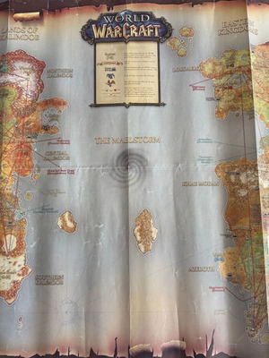 World Of Warcraft Retro Map Poster Used From 2005