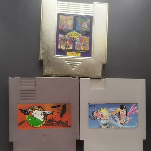 Nintendo NES game cartridges used, pack of 3 including Kung Fu and Batman