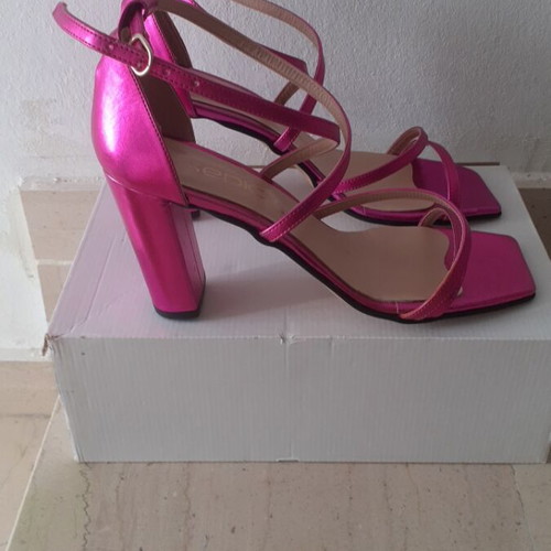 Sedici leather women's sandals new, size 41, fuchsia