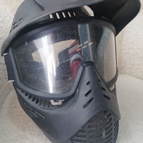 Paintball JT Elite Headshield mask used, black