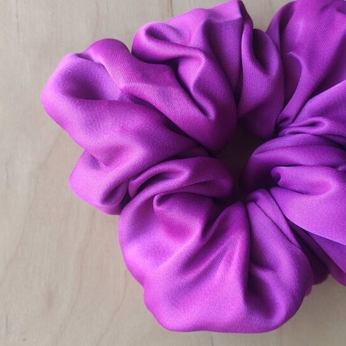 Scrunchie handmade satin XL Greek craftsmanship