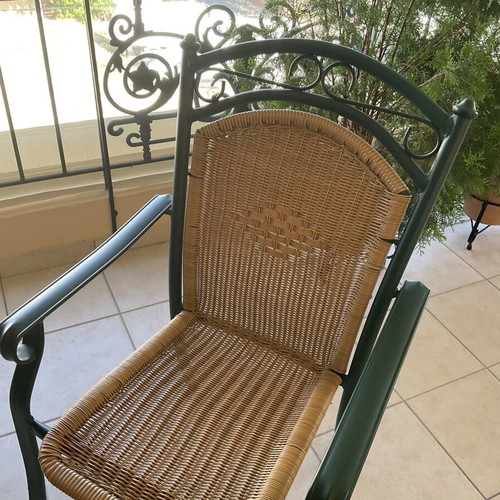 Rattan Wicker outdoor dining set with 4 chairs