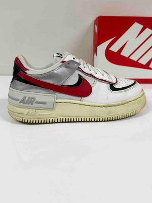 Nike Air Force 1 Shadow sports shoes used, size 40.5, white and black