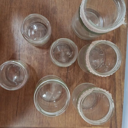 Various jars used, set